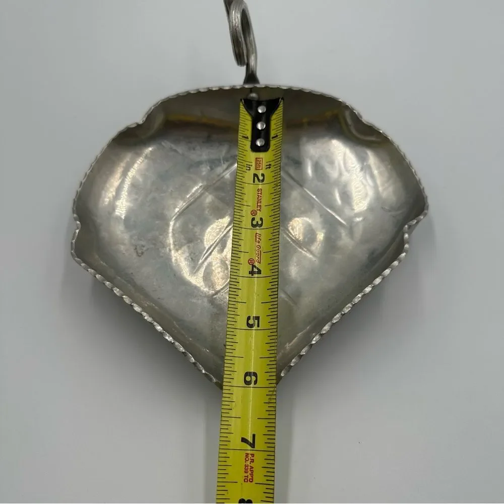 Vintage Buenilum Aluminum Leaf Dish with Handle Handwrought Mid-Century Modern
